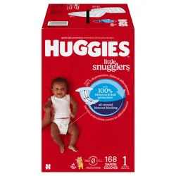 Huggies Little Snugglers Baby Diapers, Size 1 (8-14 lbs), 168 Ct