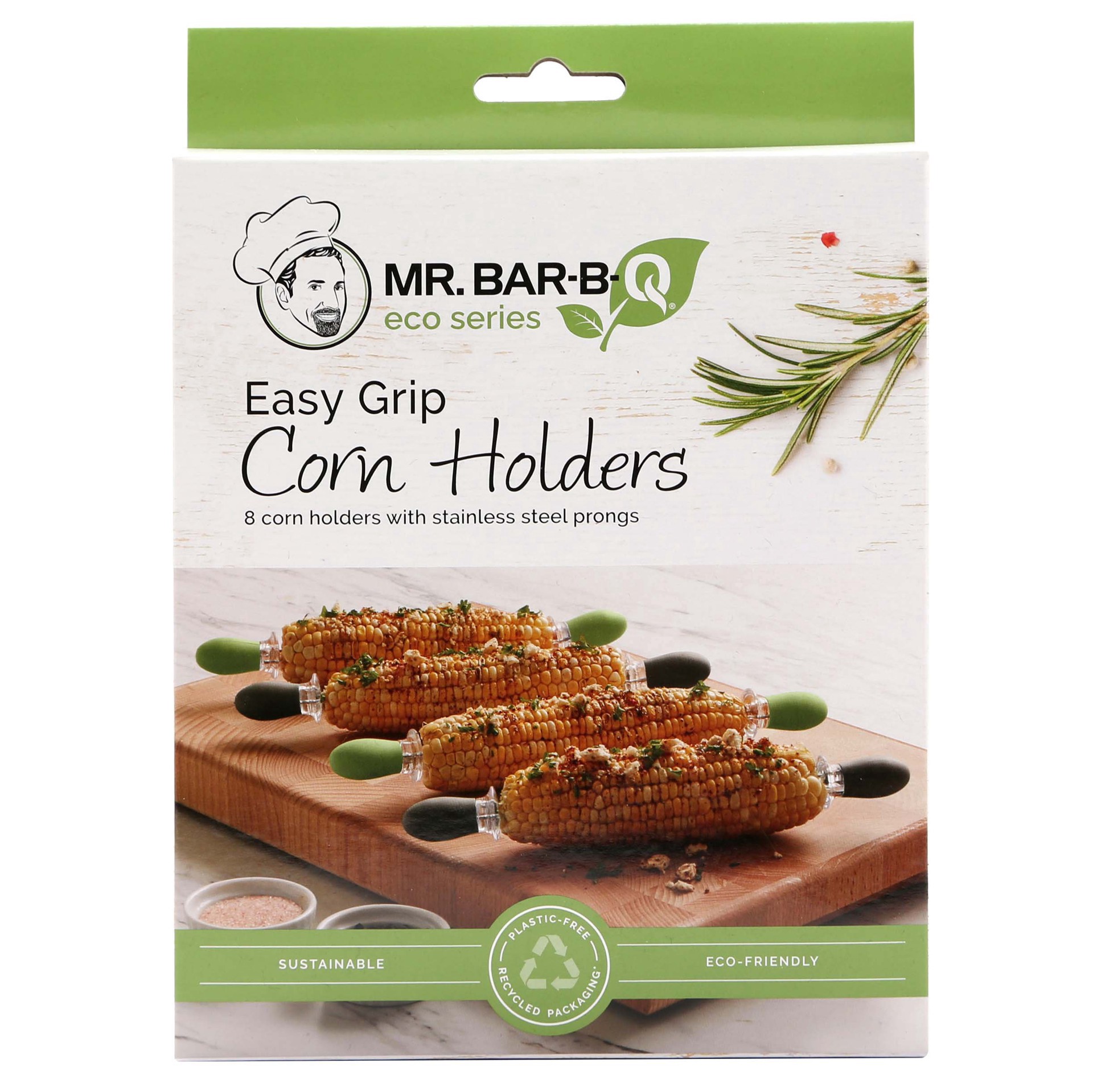 slide 1 of 1, Mr. Bar-B-Q Eco Series Easy Grip Corn Holders, 8 ct