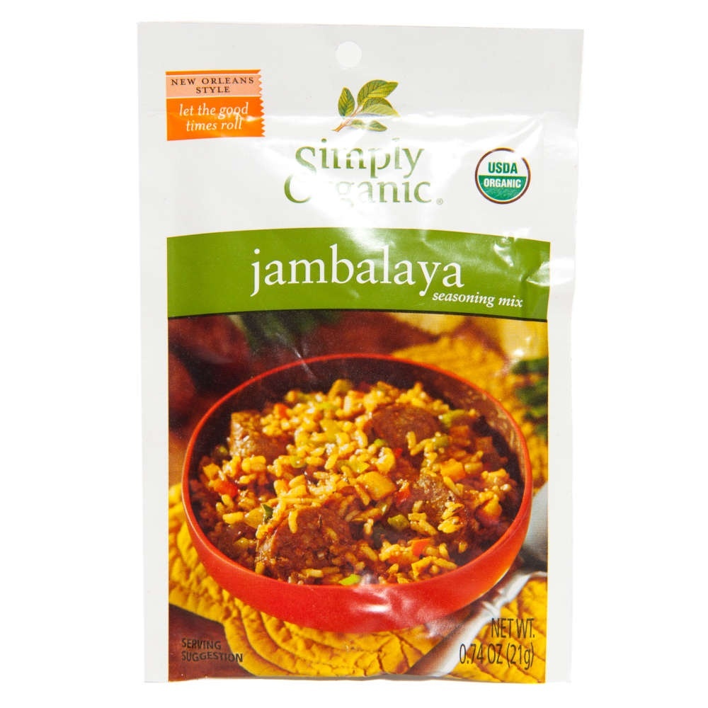 slide 1 of 1, Simply Organic Jambalaya Seasoning Packet, 0.74 oz