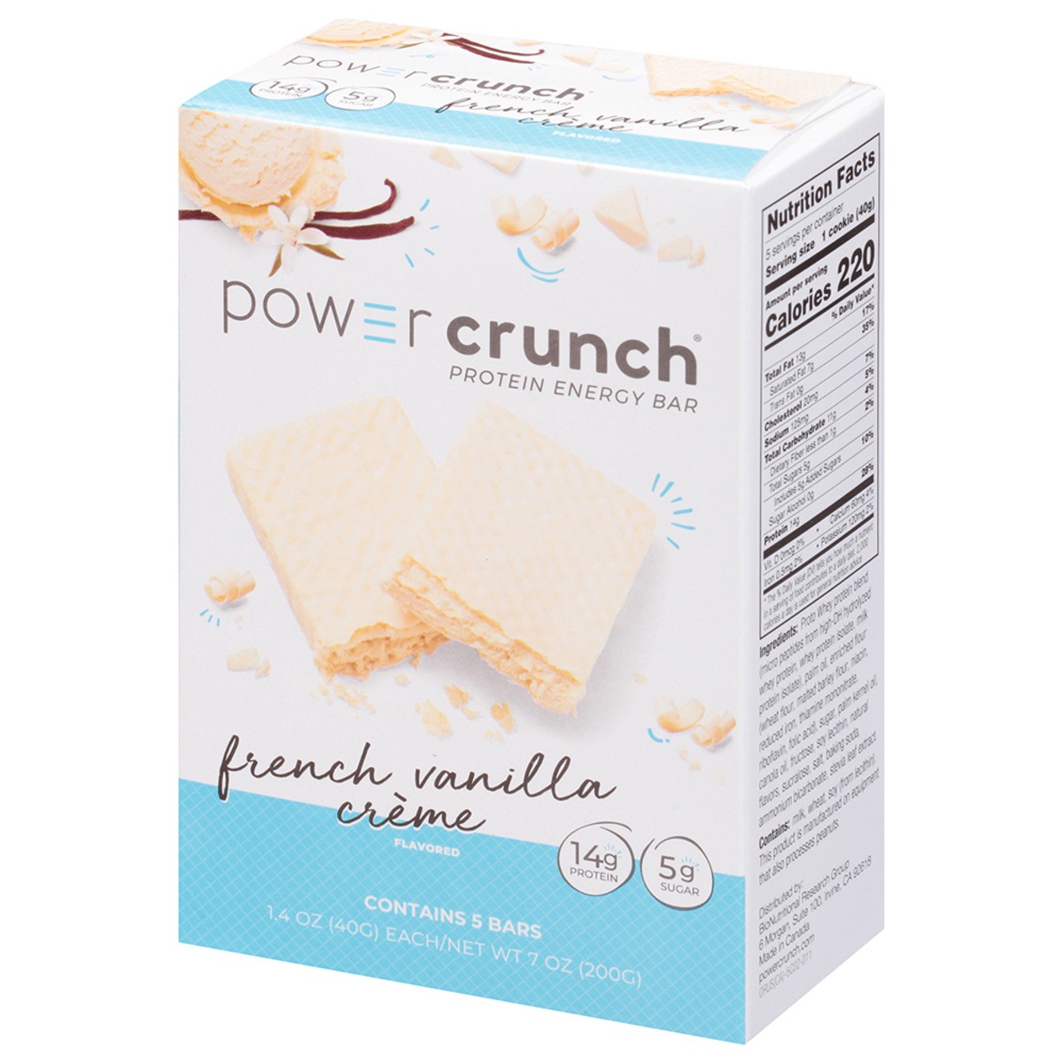 slide 3 of 9, Power Crunch French Vanilla Creme Flavored Protein Energy Bar 5 - 1.4 oz Bars, 5 ct