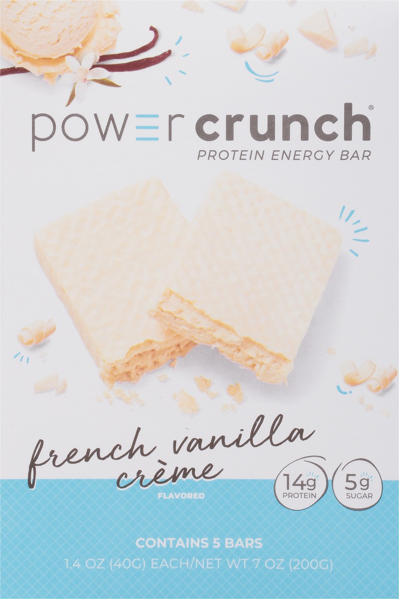 slide 6 of 9, Power Crunch French Vanilla Creme Flavored Protein Energy Bar 5 - 1.4 oz Bars, 5 ct