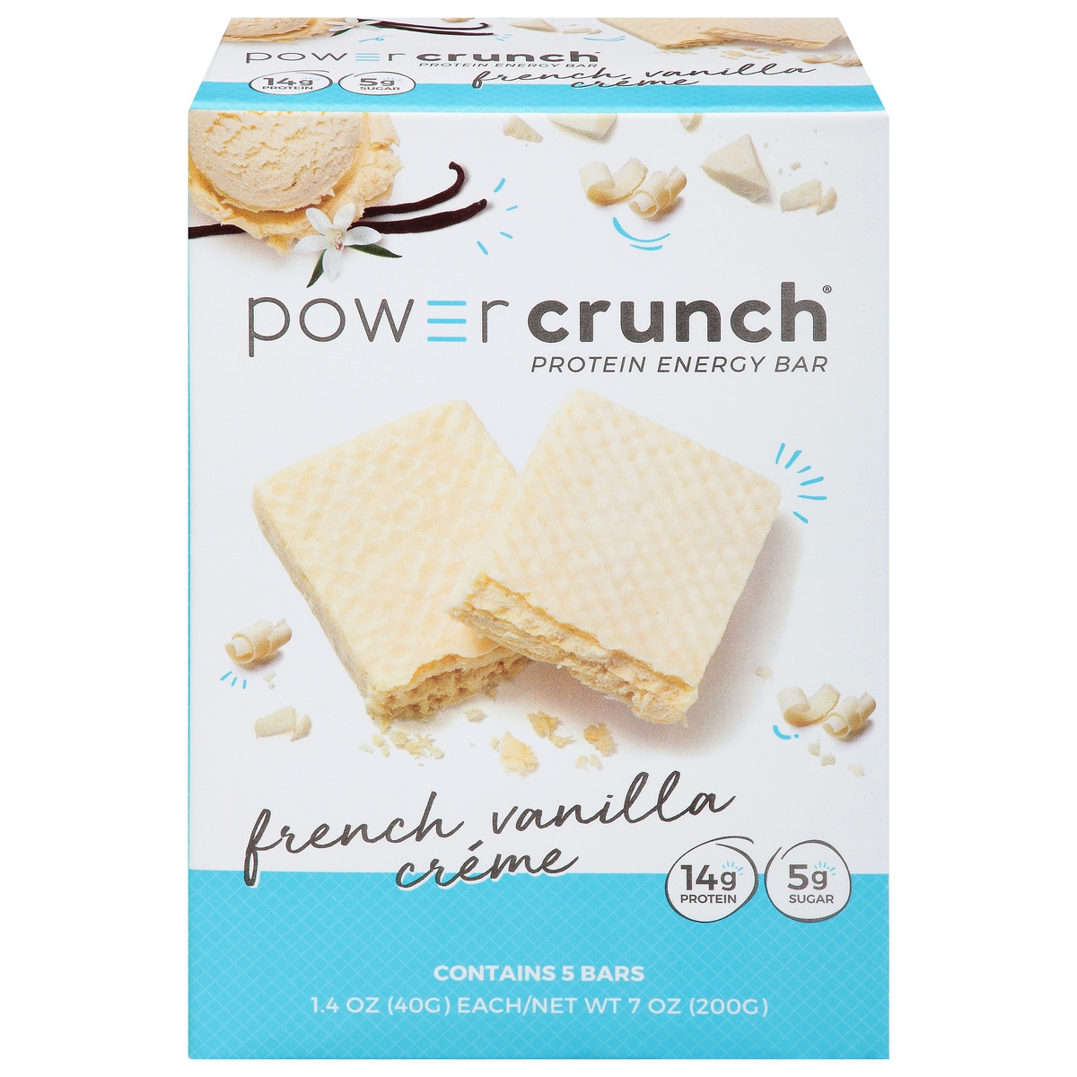slide 1 of 1, Power Crunch French Vanilla Creme Protein Energy Bars, 5 ct; 1.4 oz
