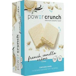 Power Crunch French Vanilla Creme Flavored Protein Energy Bar Bars - 5 ct