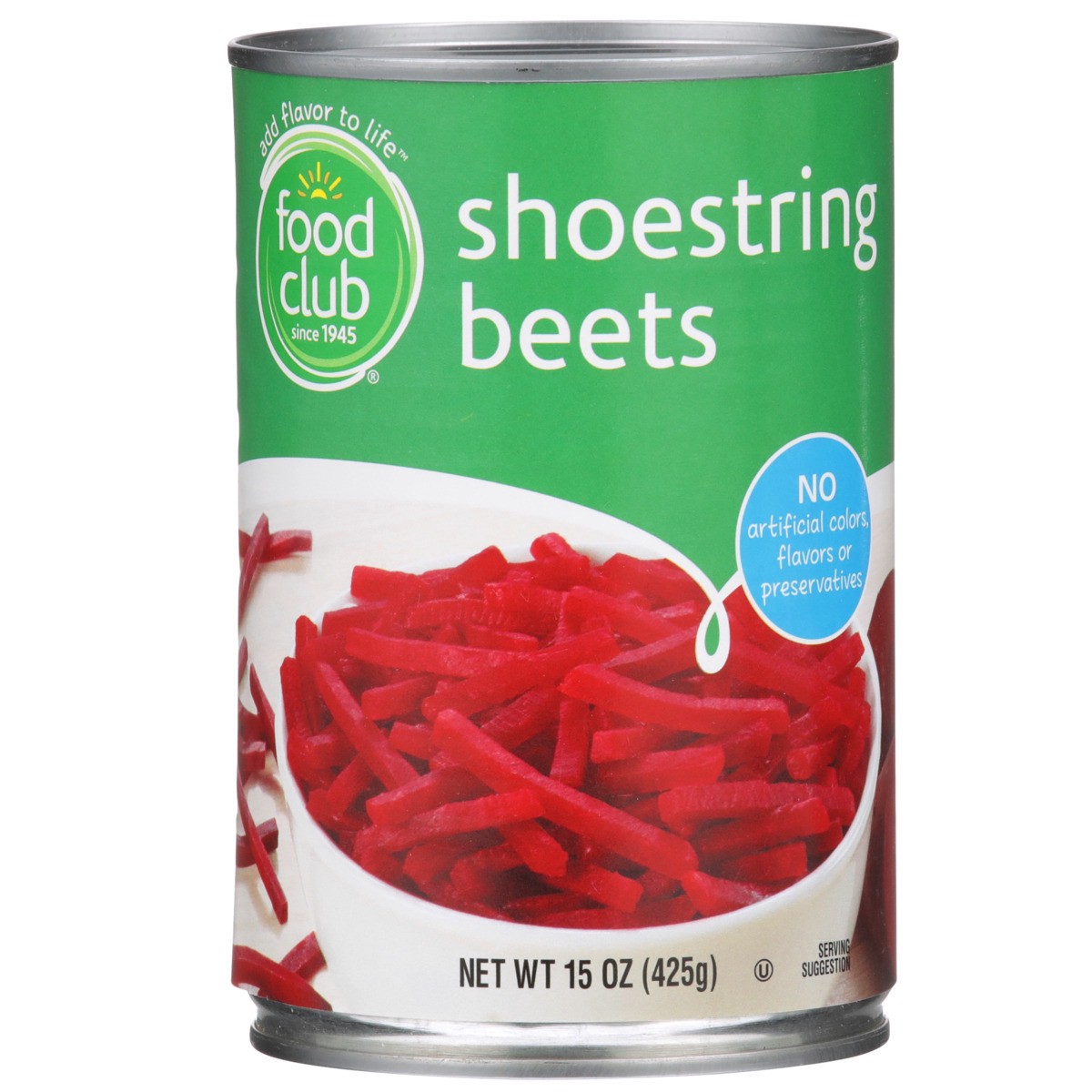 slide 8 of 9, Food Club Shoestring Beets, 15 oz