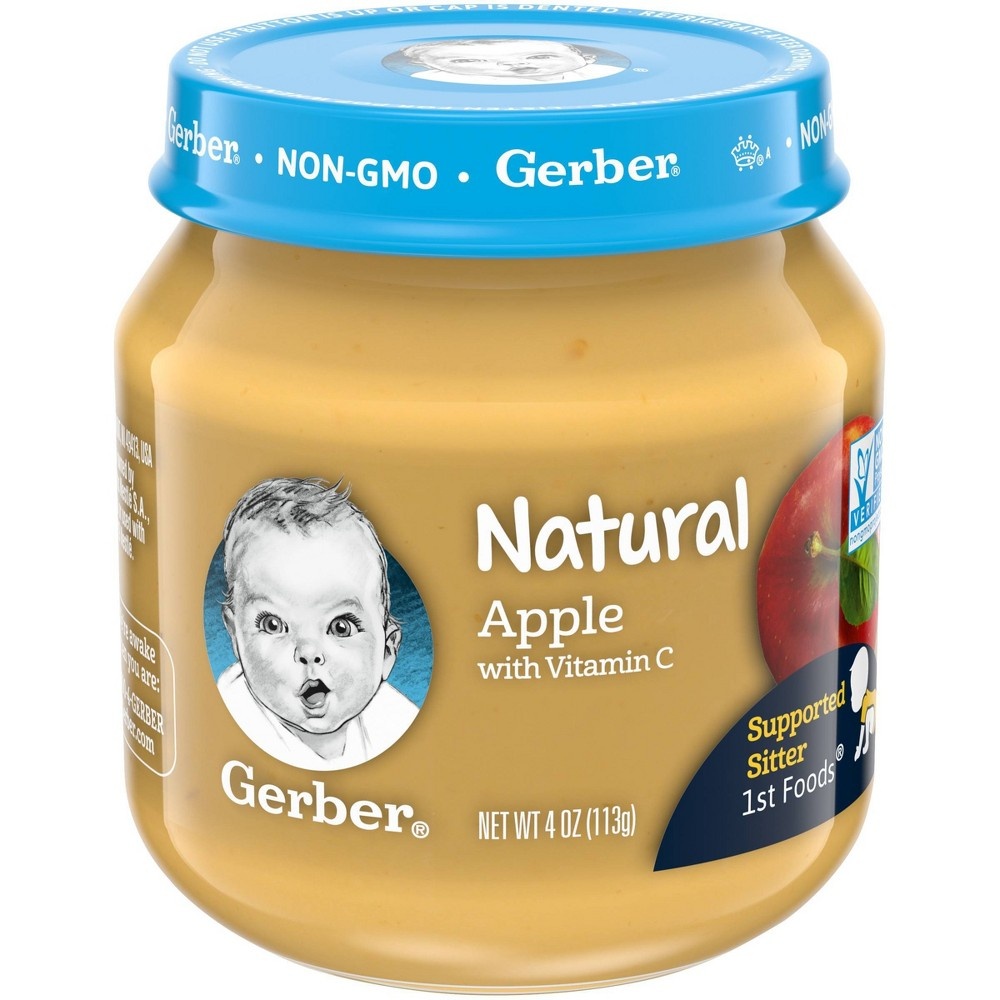 slide 8 of 8, Gerber 2nd Foods Baby Food Apple With Vitamin C, 4 oz