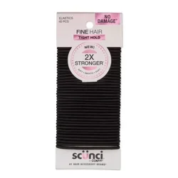 scünci Scunci 2X Stronger Fine Hair Elastics 40 pk