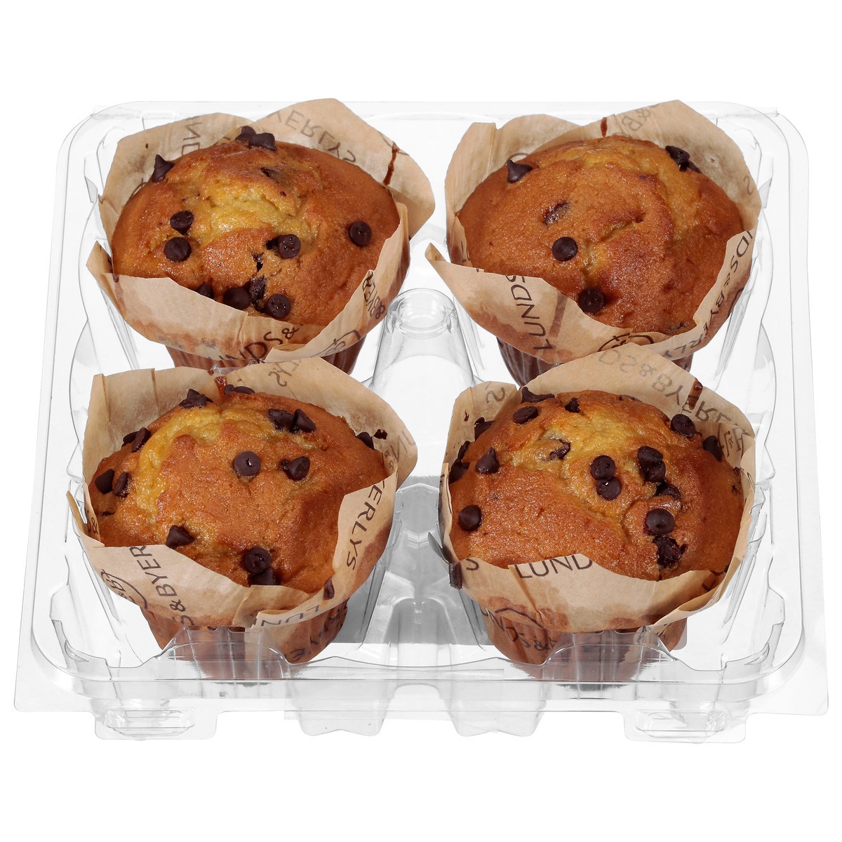 slide 1 of 9, Lunds & Byerlys Banana Chocolate Chip Muffins 14 oz, 14 oz