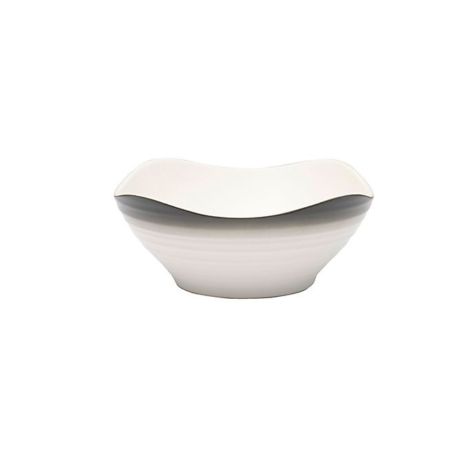 slide 1 of 1, Mikasa Swirl Ombre Square Cereal Bowl - Graphite, 1 ct