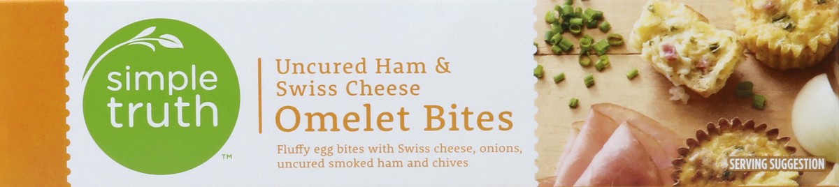 slide 4 of 4, Simple Truth Uncured Ham & Swiss Cheese Omelet Bites, 4.64 oz