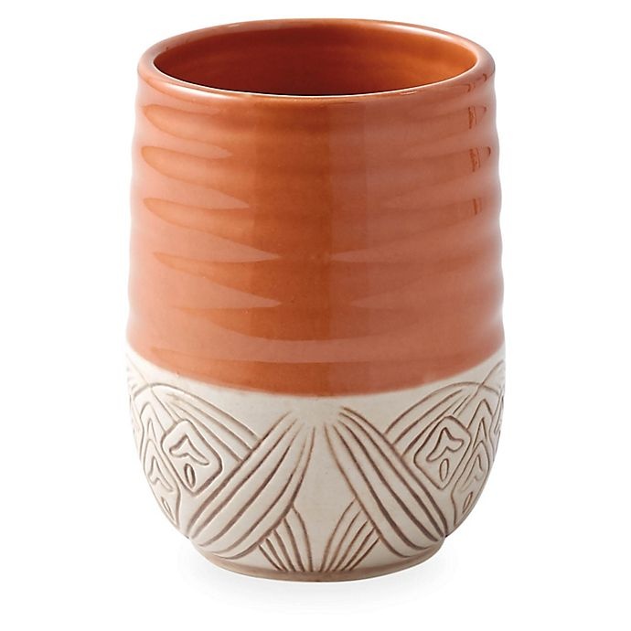 slide 1 of 3, Tommy Bahama Pineapple Palm Ceramic Tumbler - Red, 1 ct