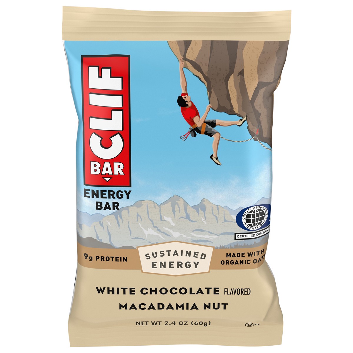 slide 1 of 9, CLIF BAR - Energy Protein Bars - White Chocolate Macadamia Nut - Made with Organic Oats - Energy Bars - Non-GMO - (1 Count), 2.4 oz