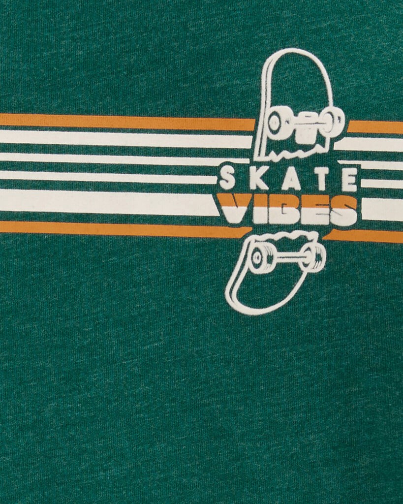 slide 2 of 3, Carter's Kid Skateboard Graphic Tee Green 8, 1 ct