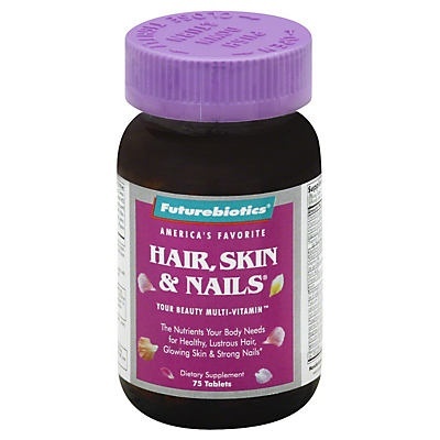 slide 1 of 1, Futurebiotics Hair Skin & Nails Supplement Tablets, 75 ct