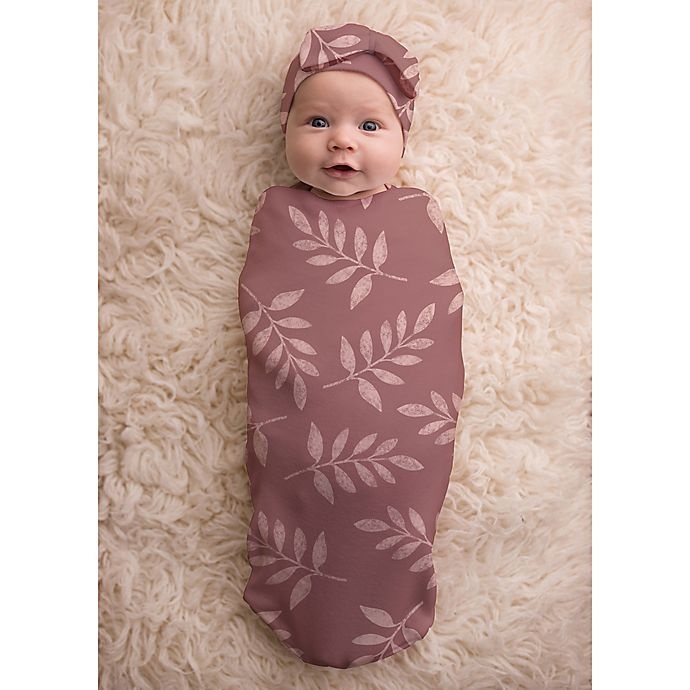 slide 2 of 4, Itzy Ritzy Dusty Leaf Swaddle Cocoon and Hat Set, 2 ct