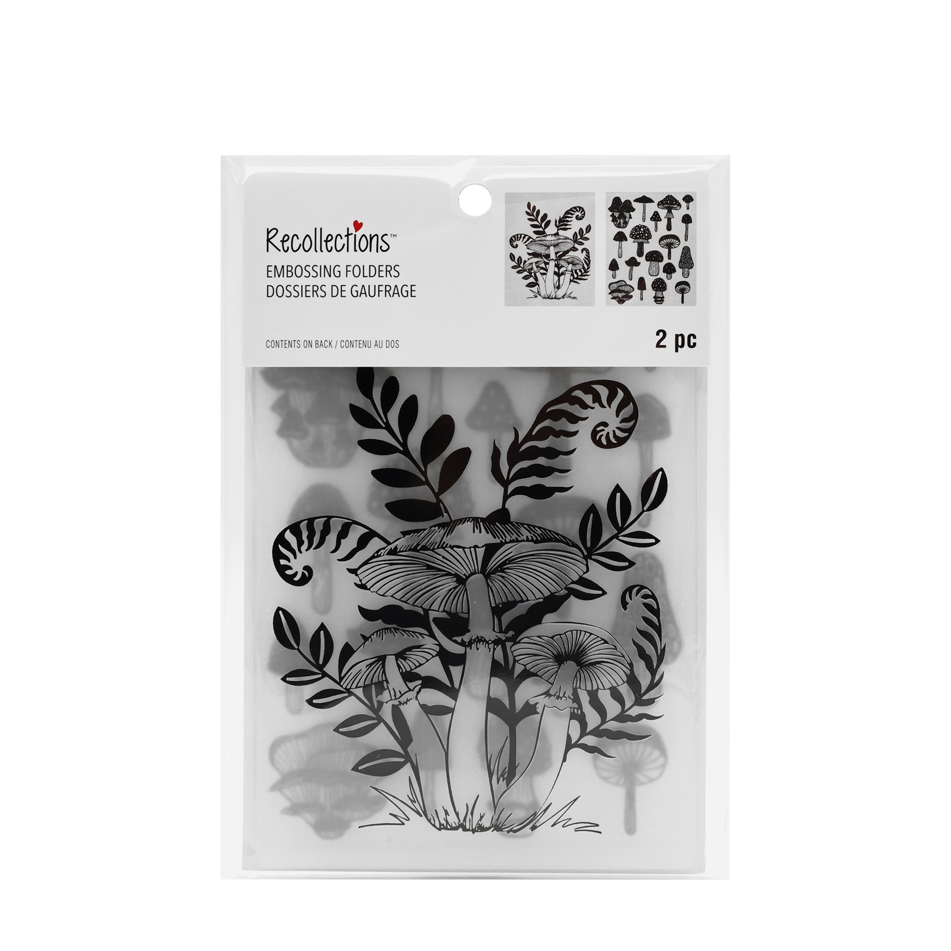 slide 4 of 5, Mushroom Embossing Folders Set By Recollections, 4.25 in x 5.5 in