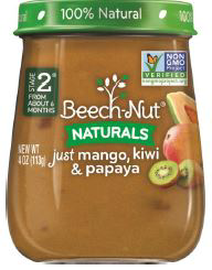 slide 1 of 1, Beech-Nut Naturals, Stage 2, Just Mango, Kiwi & Papaya, 4 oz