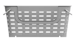 Starplast Gray Small Metal Handle Stacking Basket
