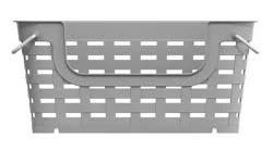 Starplast Gray Small Metal Handle Stacking Basket