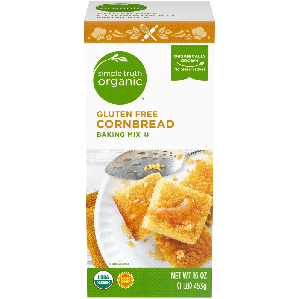 slide 1 of 6, Simple Truth Organic Gluten Free Corn Bread Baking Mix, 16 oz