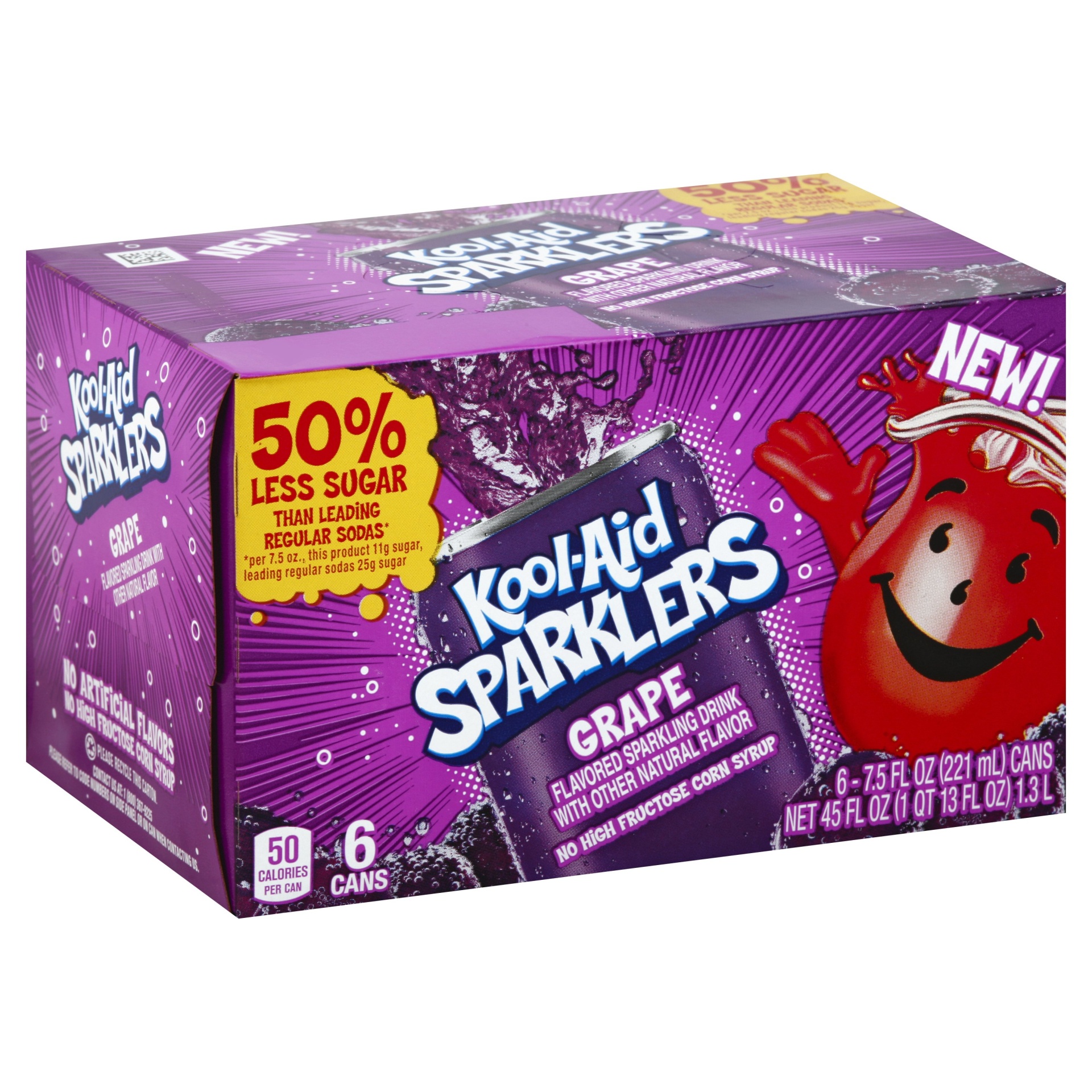 Kool Aid Sparklers Grape Flavored Sparkling Drink 6 7 5 Fl Oz Cans 7 kool-aid-sparklers-grape-flavored-sparkling-drink-6-7-5-fl-oz-cans-7