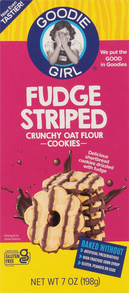 slide 6 of 9, Goodie Girl Fudge Striped Crunchy Oat Flour Cookies, 7 oz