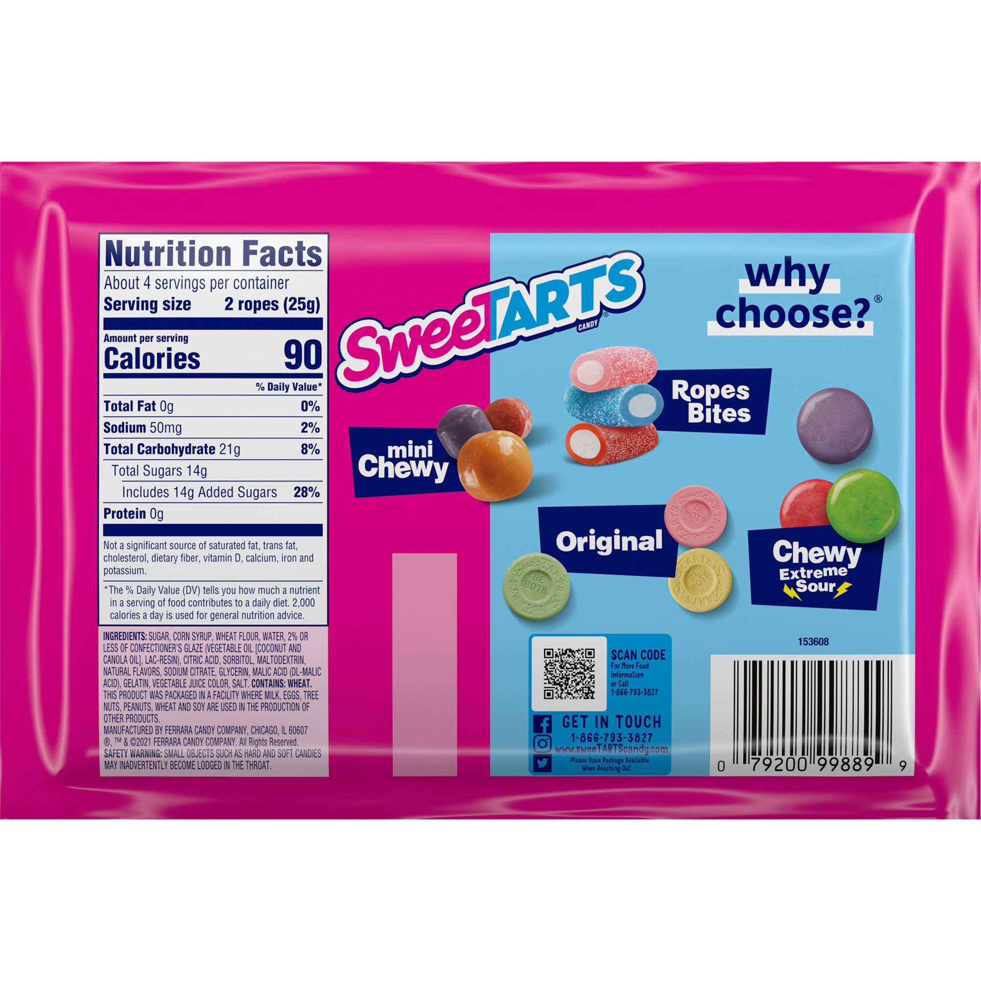 slide 2 of 5, SweeTARTS 72117 159368 Ropes Tangy Strawberry 3.5 oz, 3.5 oz