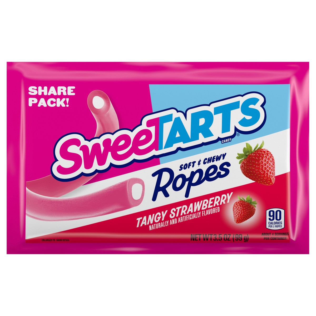 slide 1 of 5, SweeTARTS 72117 159368 Ropes Tangy Strawberry 3.5 oz, 3.5 oz