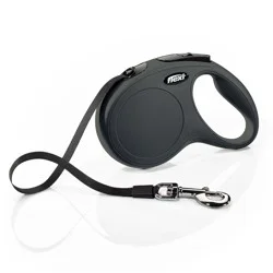 Flexi Classic Retractable Dog Leash in Black, 16'
