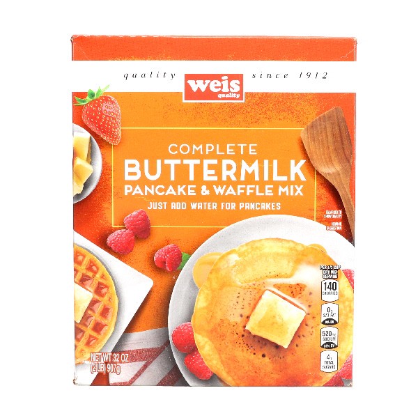 slide 1 of 6, Weis Quality Buttermilk Pancake and Waffle Mix, 2 lb