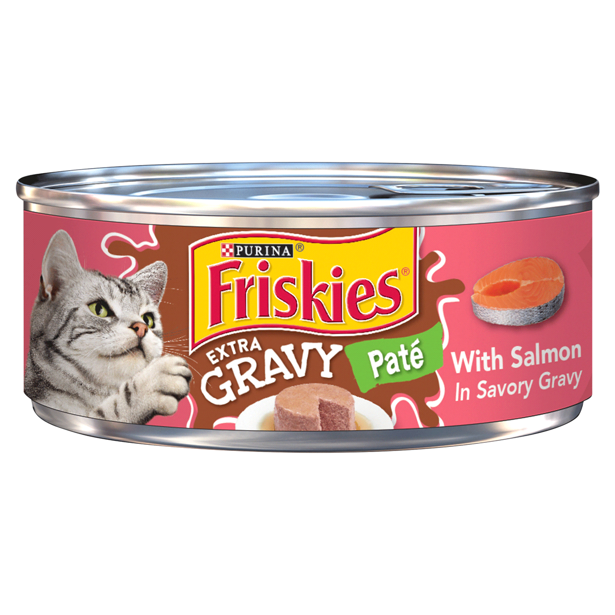 slide 1 of 1, Friskies Extra Gravy Pate With Salmon Adult Wet Cat Food, 5.5 oz