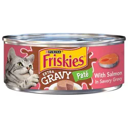 Purina Friskies Gravy Pate Wet Cat Food, Extra Gravy Pate With Salmon in Savory Gravy