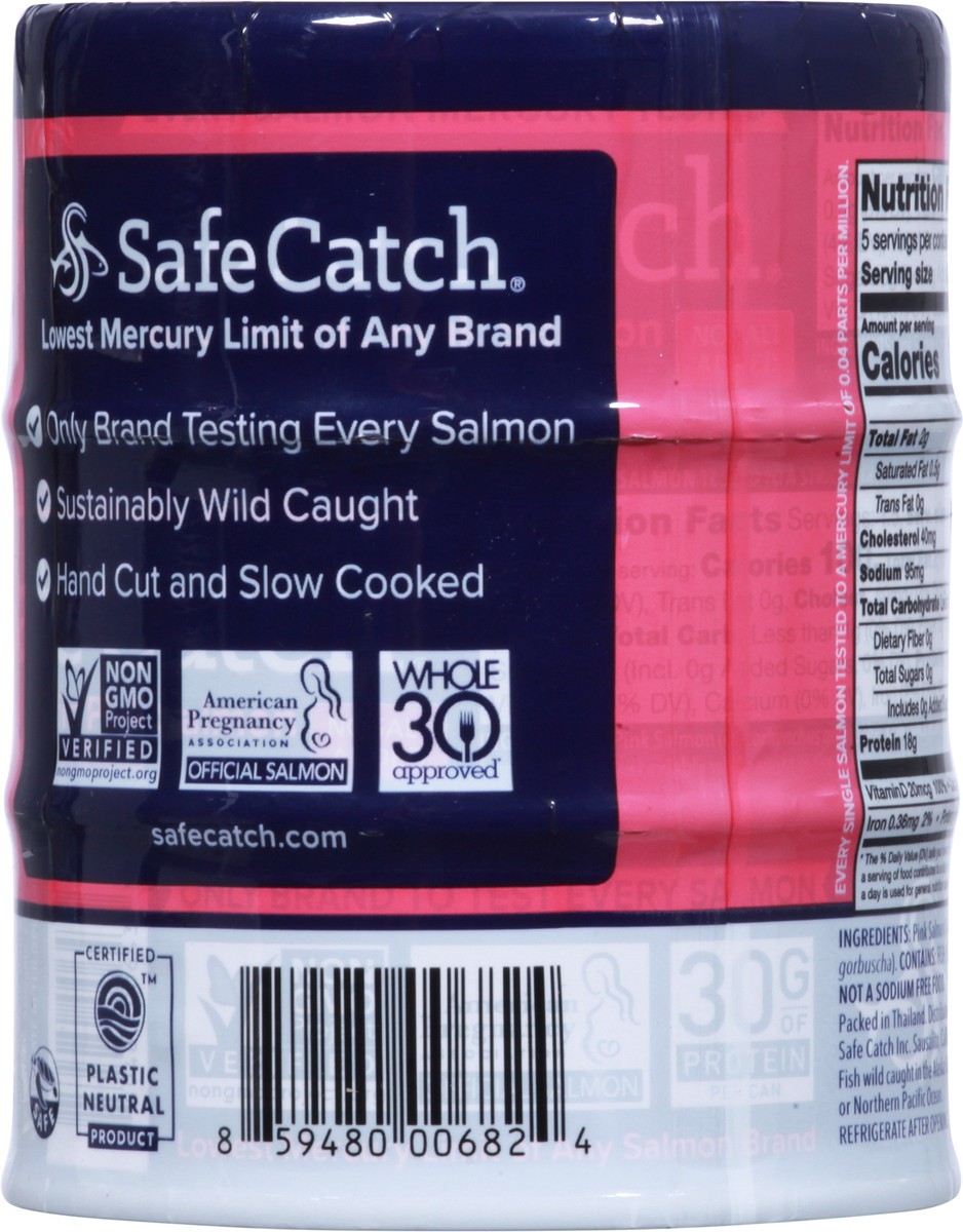 slide 5 of 9, Safe Catch Skinless & Boneless Wild Pacific Pink Salmon - No Salt Added, 3 ct