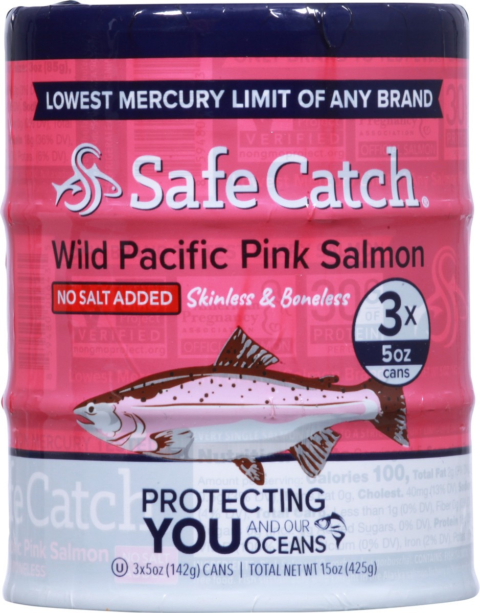 slide 6 of 9, Safe Catch Skinless & Boneless Wild Pacific Pink Salmon - No Salt Added, 3 ct