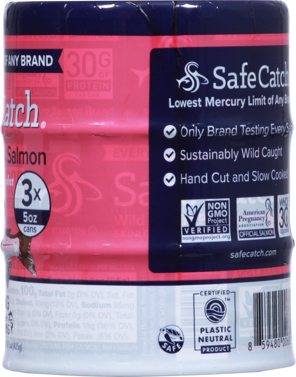 slide 8 of 9, Safe Catch Skinless & Boneless Wild Pacific Pink Salmon - No Salt Added, 3 ct
