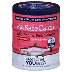 Safe Catch Wild Pacific Skinless & Boneless Pink Salmon Can 3 - 5 oz Cans