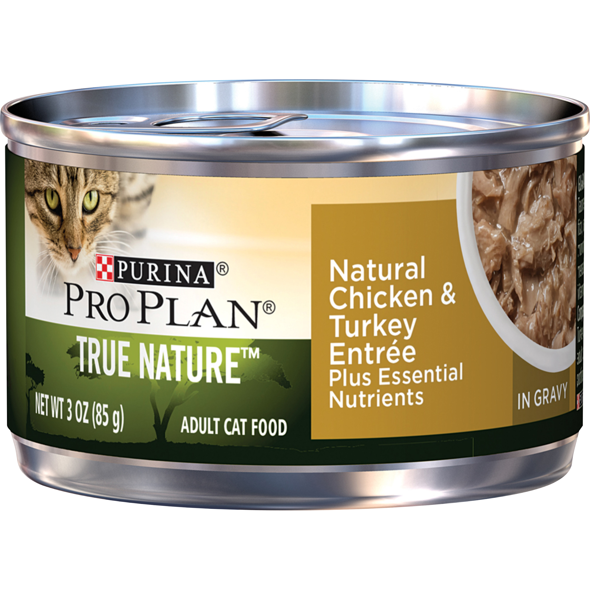 slide 1 of 5, Pro Plan True Nature Chicken & Turkey Adult Canned Cat Food, 3 oz