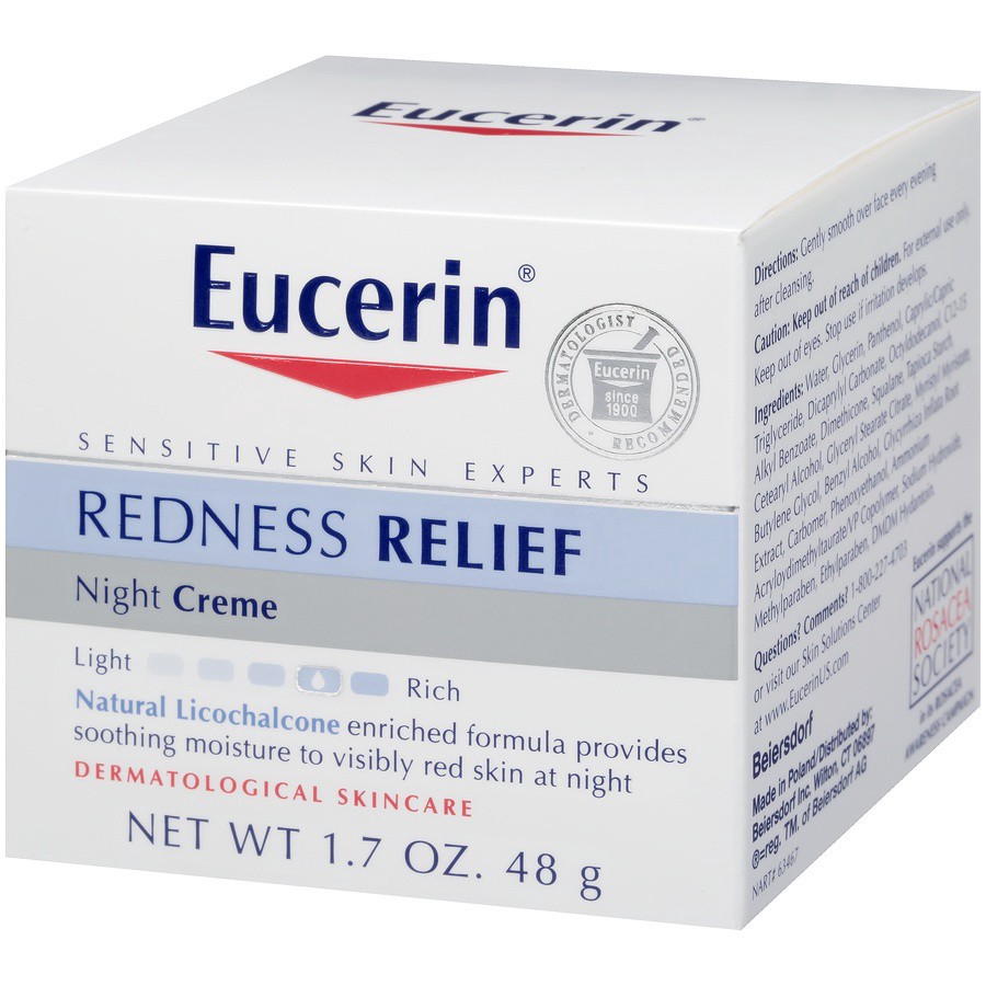 slide 7 of 7, Eucerin Sensitive Skin Experts Redness Relief Night Creme, 1.7 oz