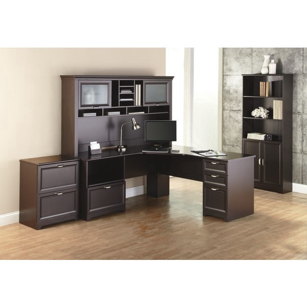 slide 10 of 10, Realspace® Magellan Performance 71""W L-Shaped Corner Desk, Espresso, 1 ct