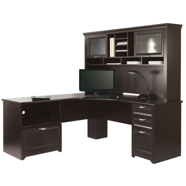slide 4 of 10, Realspace® Magellan Performance 71""W L-Shaped Corner Desk, Espresso, 1 ct