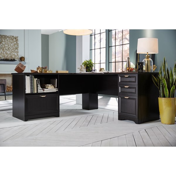 slide 2 of 10, Realspace® Magellan Performance 71""W L-Shaped Corner Desk, Espresso, 1 ct