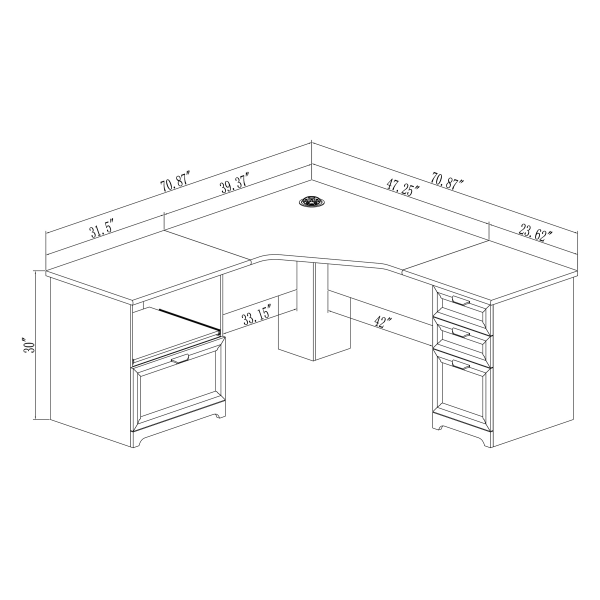 slide 3 of 10, Realspace® Magellan Performance 71""W L-Shaped Corner Desk, Espresso, 1 ct