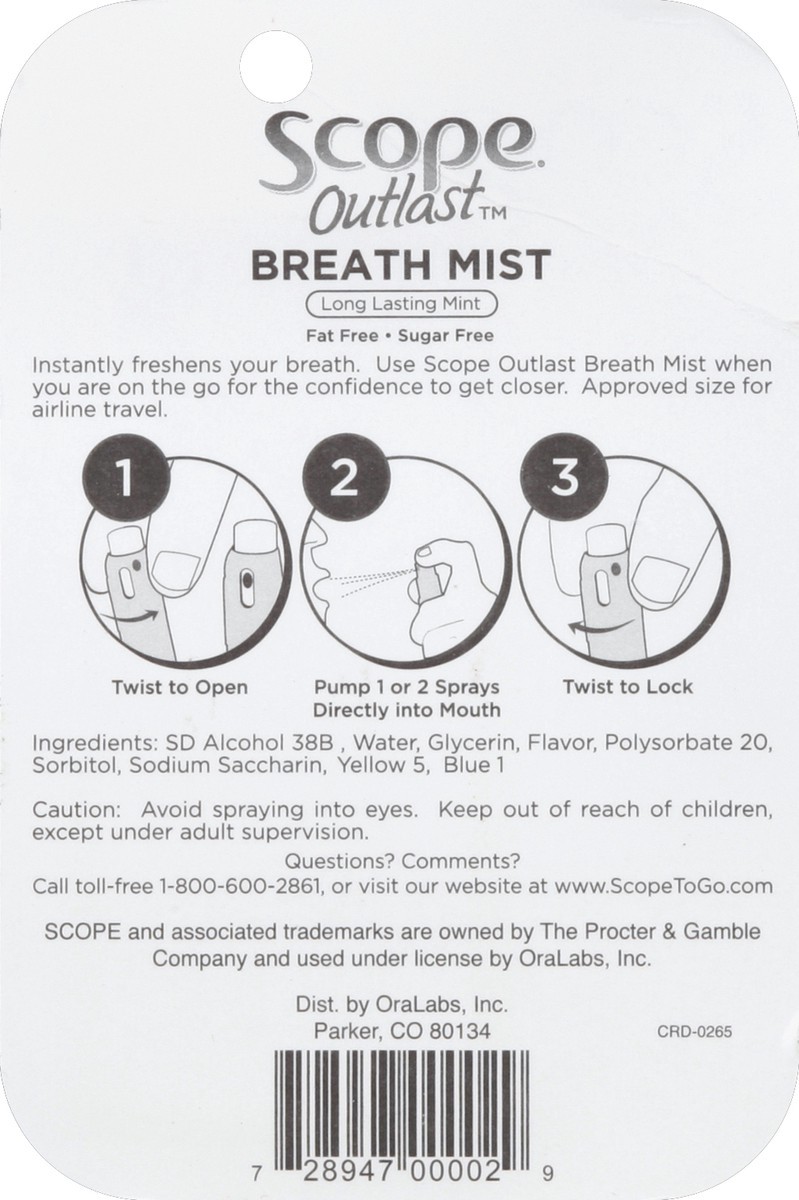 slide 3 of 3, Scope Breath Mist 2 oz, 2 oz