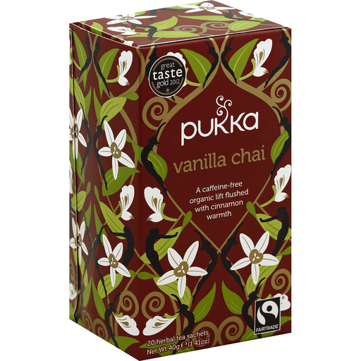 Pukka Herbal Teas Vanilla Chai, Caffeine Free, 20 Bags 20 ct Shipt