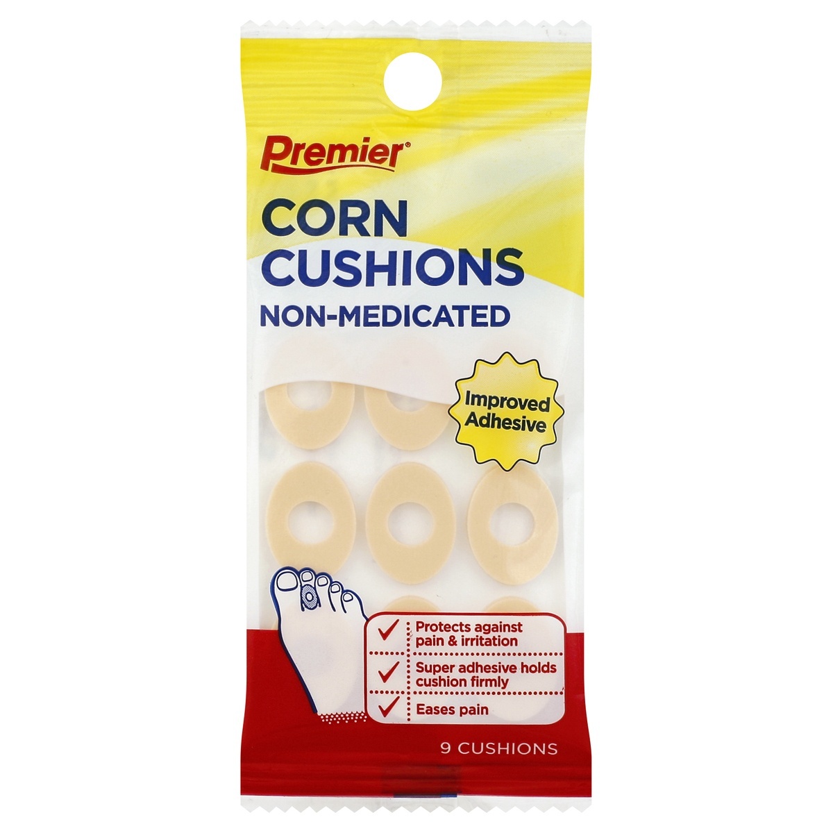 slide 1 of 2, Premier Corn Cushions Non Medicated, 9 ct