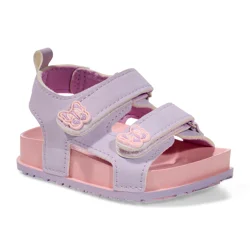 Lullaby Lane Girls' Early Knit Butterfly Sneakers, Pink, Size 2