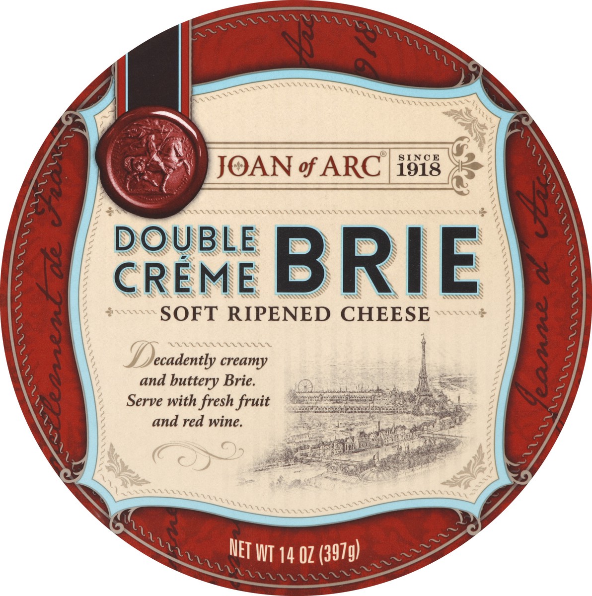 slide 3 of 3, Joan of Arc Cheese Soft Ripened Double Creme Brie, 