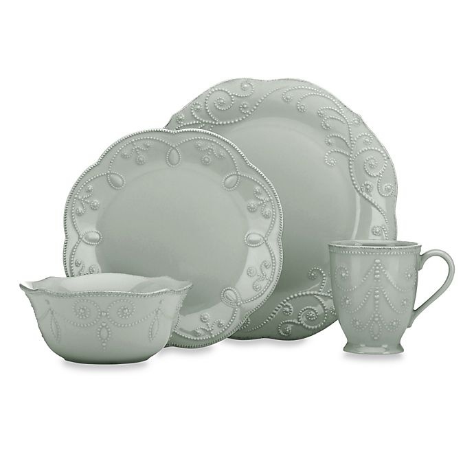 slide 1 of 1, Lenox French Perle Place Setting - Grey, 4 ct