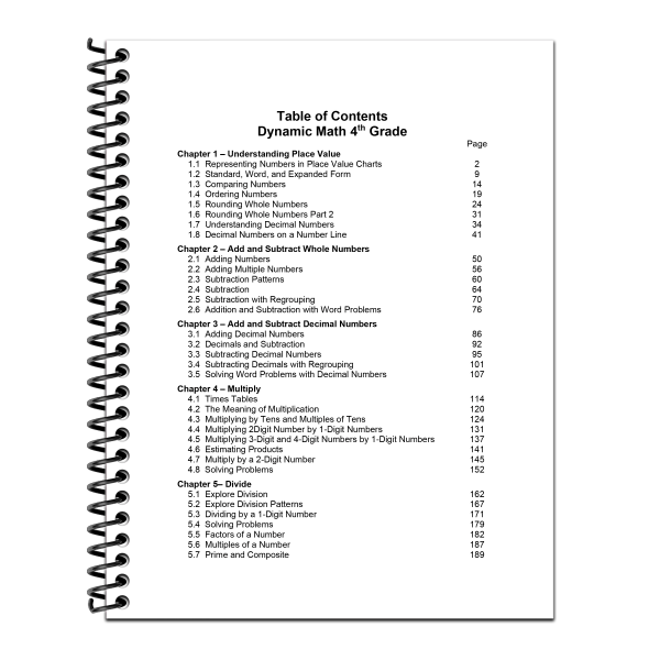 slide 4 of 8, Dynamic Math by Classroom Ready Workbook, 4th Grade, 1 ct