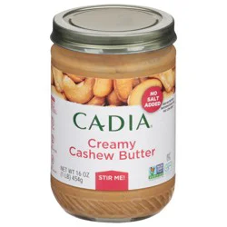 Cadia Creamy Cashew Butter 16 oz