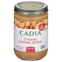 Cadia Creamy Cashew Butter 16 oz